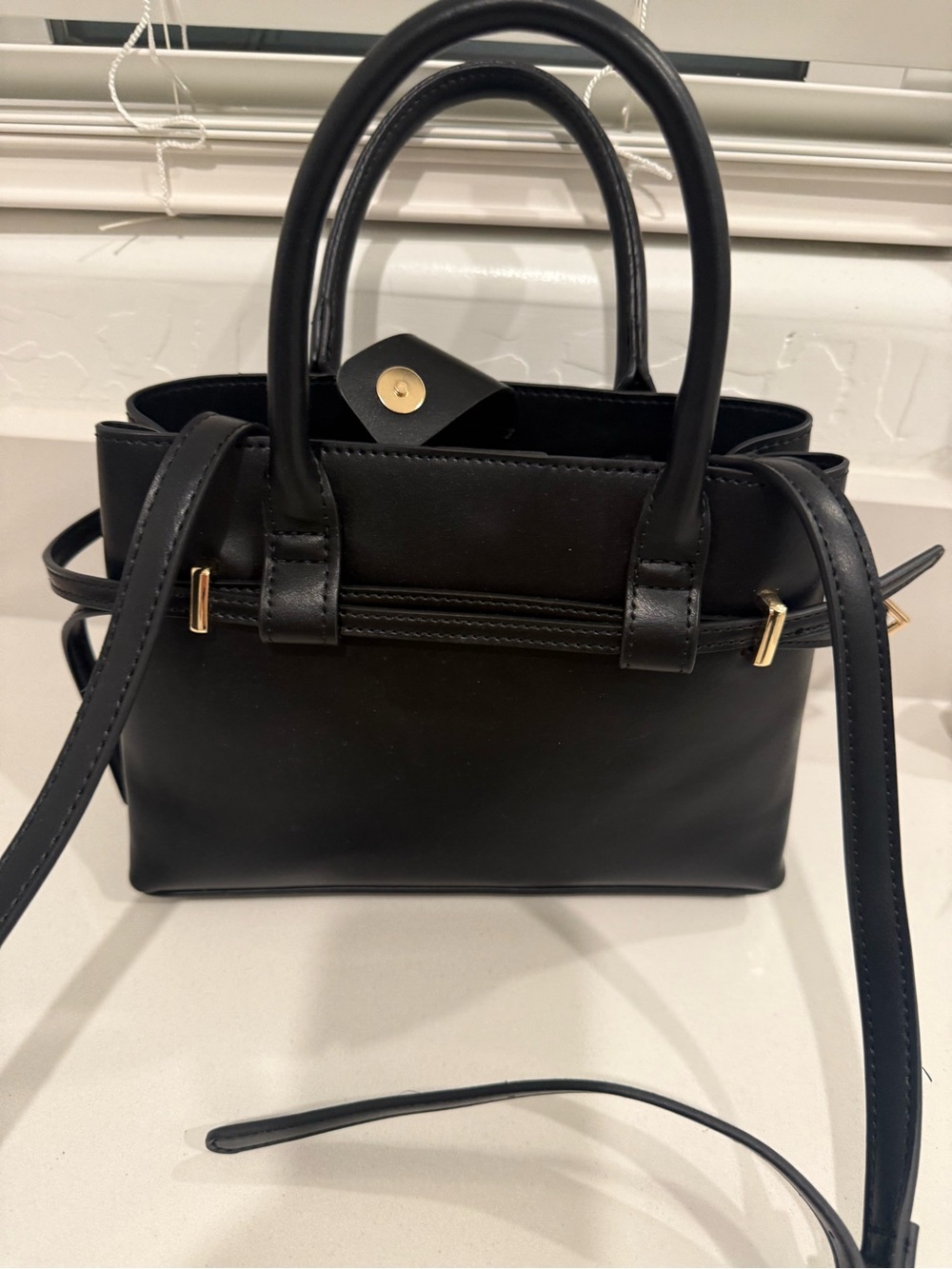 Black crossbody gold hardware primark